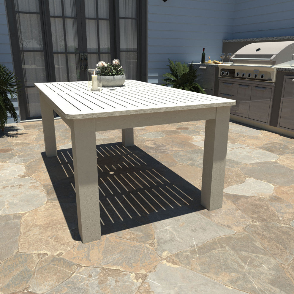 Rectangular 42x72 Table, Weathered Acorn, Whitewash