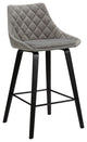 26" Gray Tufted Velvet Upholstered Bar Stool
