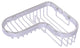 Corner Combination Shower Basket, Satin Chrome