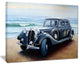 "Retro Car on Sea Shore" Canvas Print