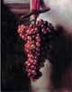 George Henry Hall Hanging Grapes, 21"x28" Gallery Wrapped Canvas Print