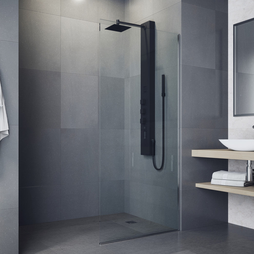 VIGO Rector 2-Jet Shower Panel with Shower Head, Matte Black