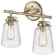 2 Light 16" Modern Gold Vanity Light