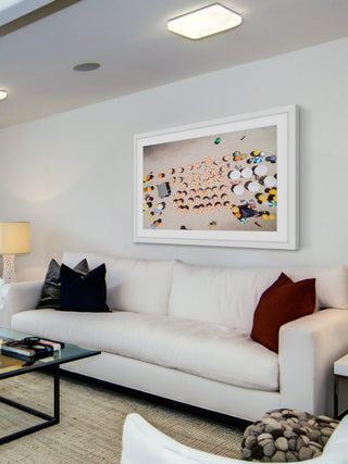 "Multicolored Umbrellas" Framed Painting Print