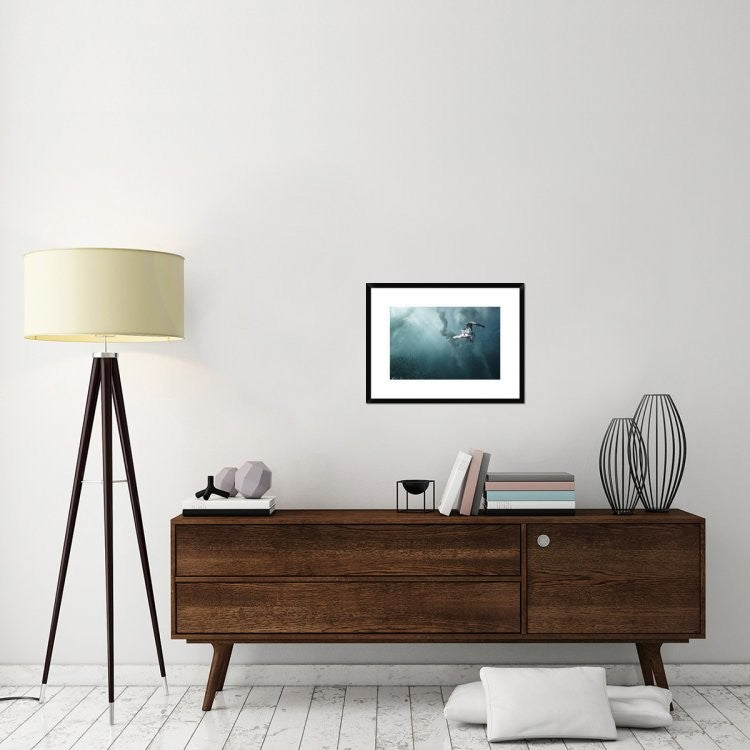 "Plunge Diver" Framed Digital Print by Alexander Safonov, 26"x20"
