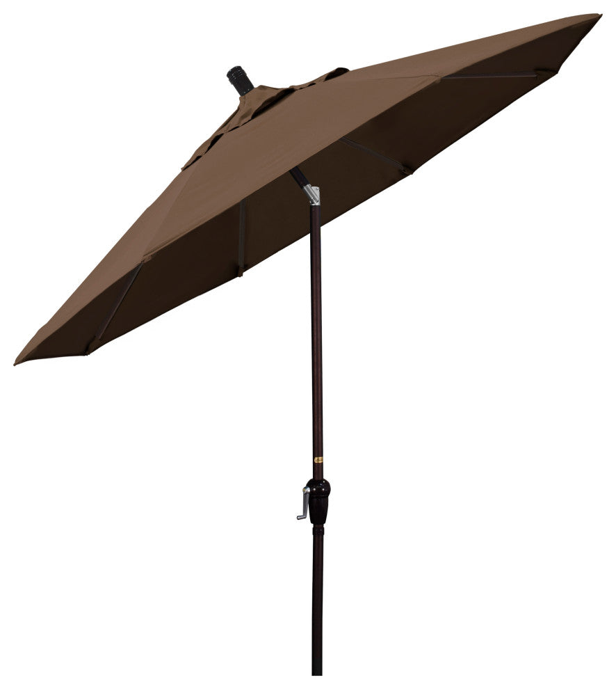 9' Aluminum Umbrella Auto Tilt Bronze, Cocoa