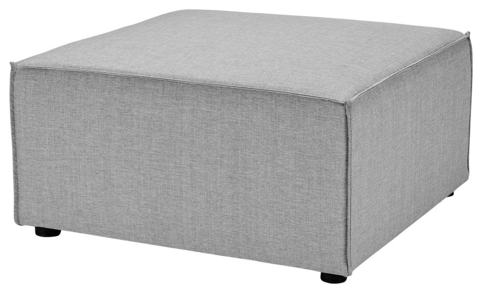 Lounge Sectional Sofa Set, Fabric, Gray, Modern, Outdoor Patio Cafe Bistro