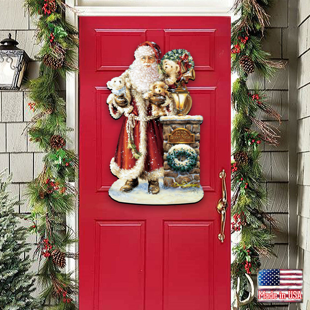 Silent Night Santa Outdoor Decor by Dona Gelsinger