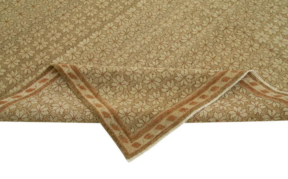 Rug N Carpet - Handwoven Oriental 8' 0" x 9' 11" Wool Oushak Area Rug