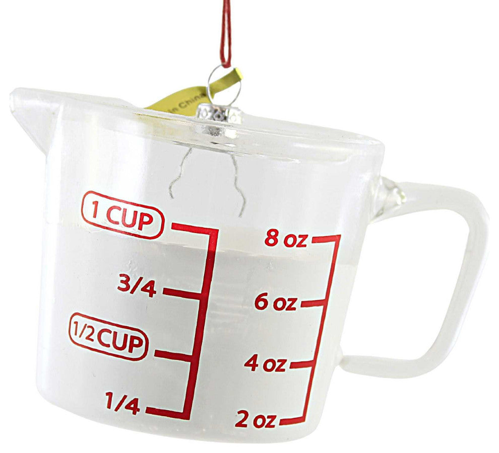 Holiday Liquid Measuring Cup Glass Ornament Kitchen Go8022l