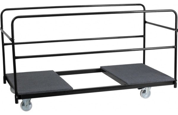 Folding Table Dolly With Carpeted Platform for Round Tables