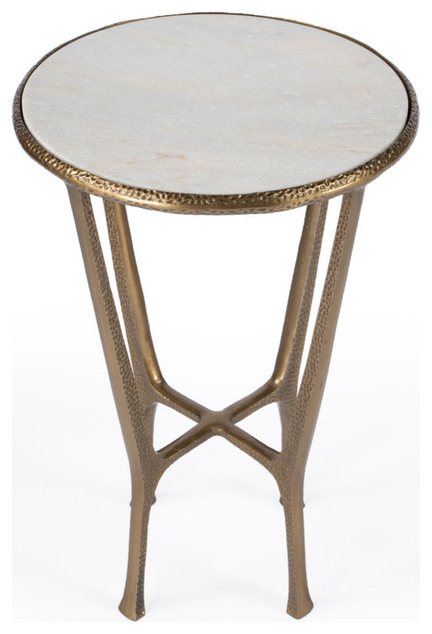 Switlania Marble Accent Table, White