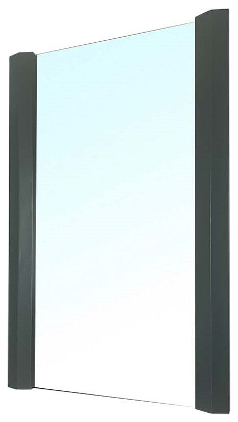 Solid Wood Frame Mirror-Dark Gray