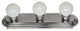 3 Lamp Vanity Globe Fixture Chrome