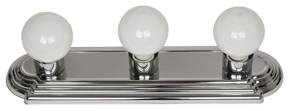 3 Lamp Vanity Globe Fixture Chrome