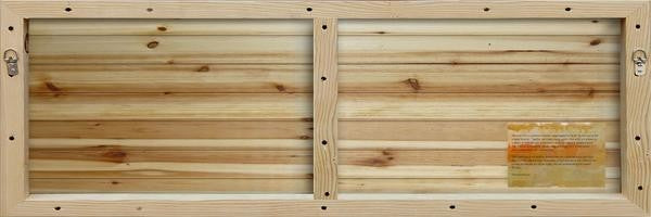 "Country Farmstead" Painting Print on White Wood, 45"x15"