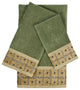 Sherry Kline Gateway Sage 3-piece Embellished Towel Set