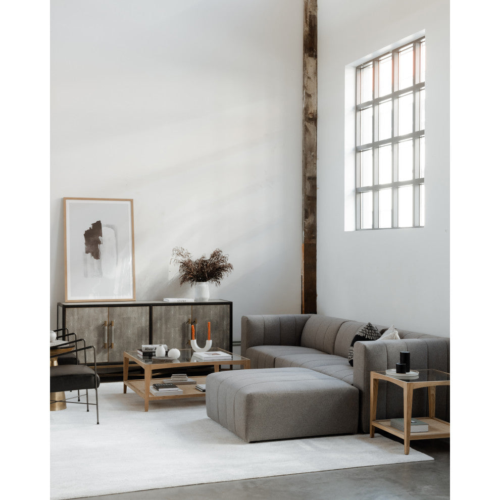 First of A Kind Lyric Corner Chair Gray