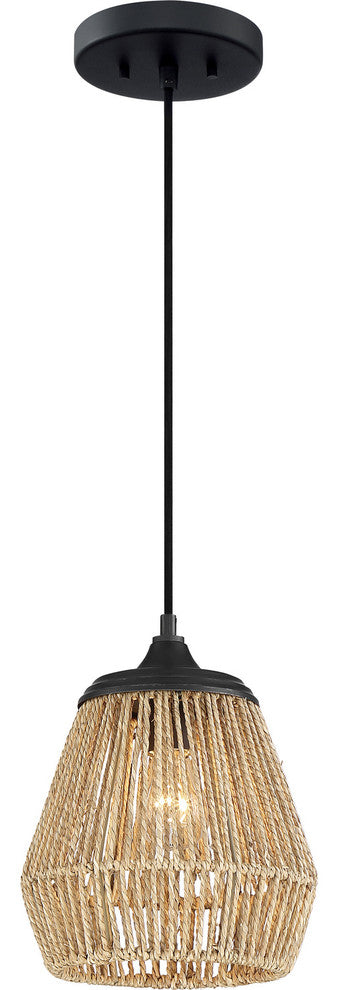Romain 1-Light Mini Pendant, Earth Black