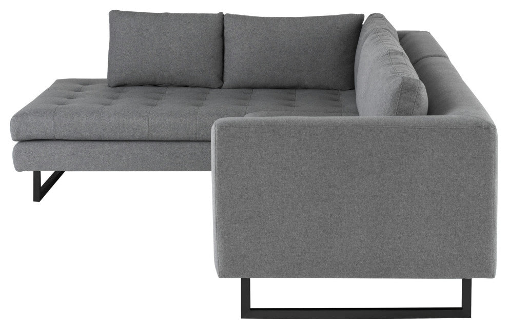 Janis Shale Grey Fabric Sectional Sofa, HGSC523