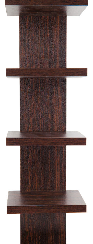 Danya B. Utility Column Spine Wall Shelves, Walnut