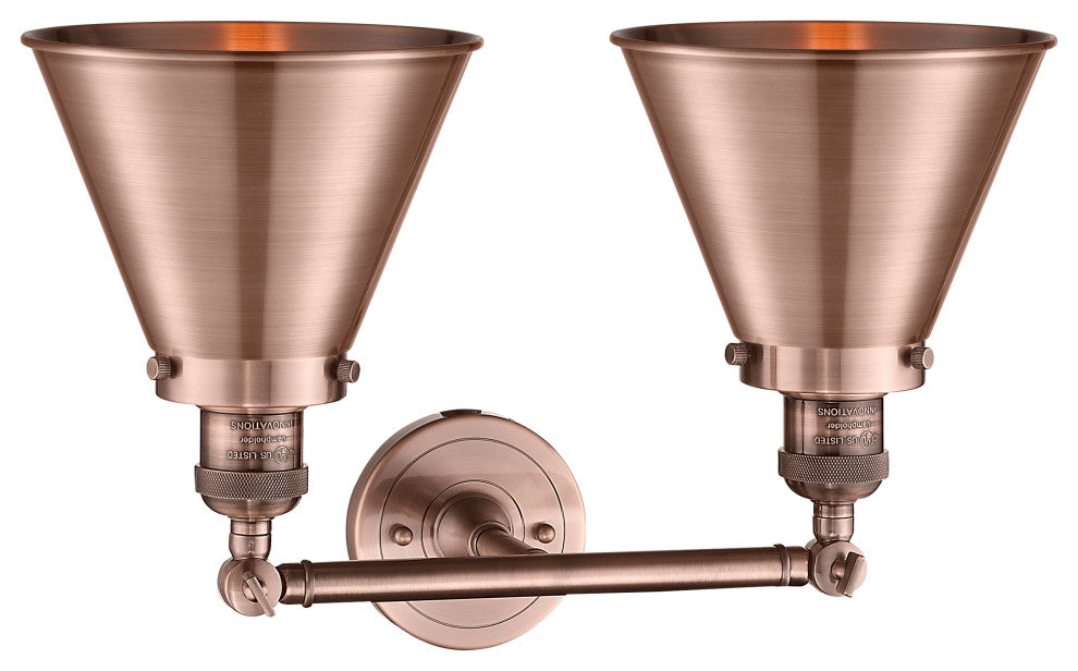 Appalachian 2-Light Bath Vanity-Light, Antique Copper, Antique Copper