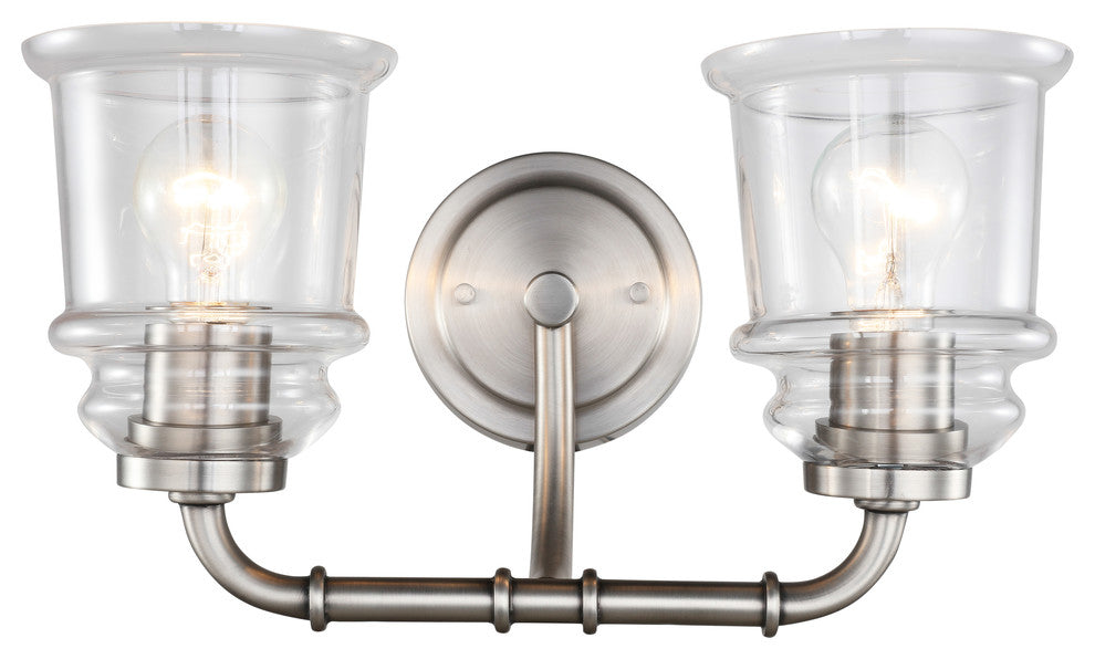 Woodbridge Lighting 19552 Elliot 2-Light Bath, Antique Nickel