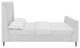 Aubree Queen Upholstered Fabric Sleigh Platform Bed