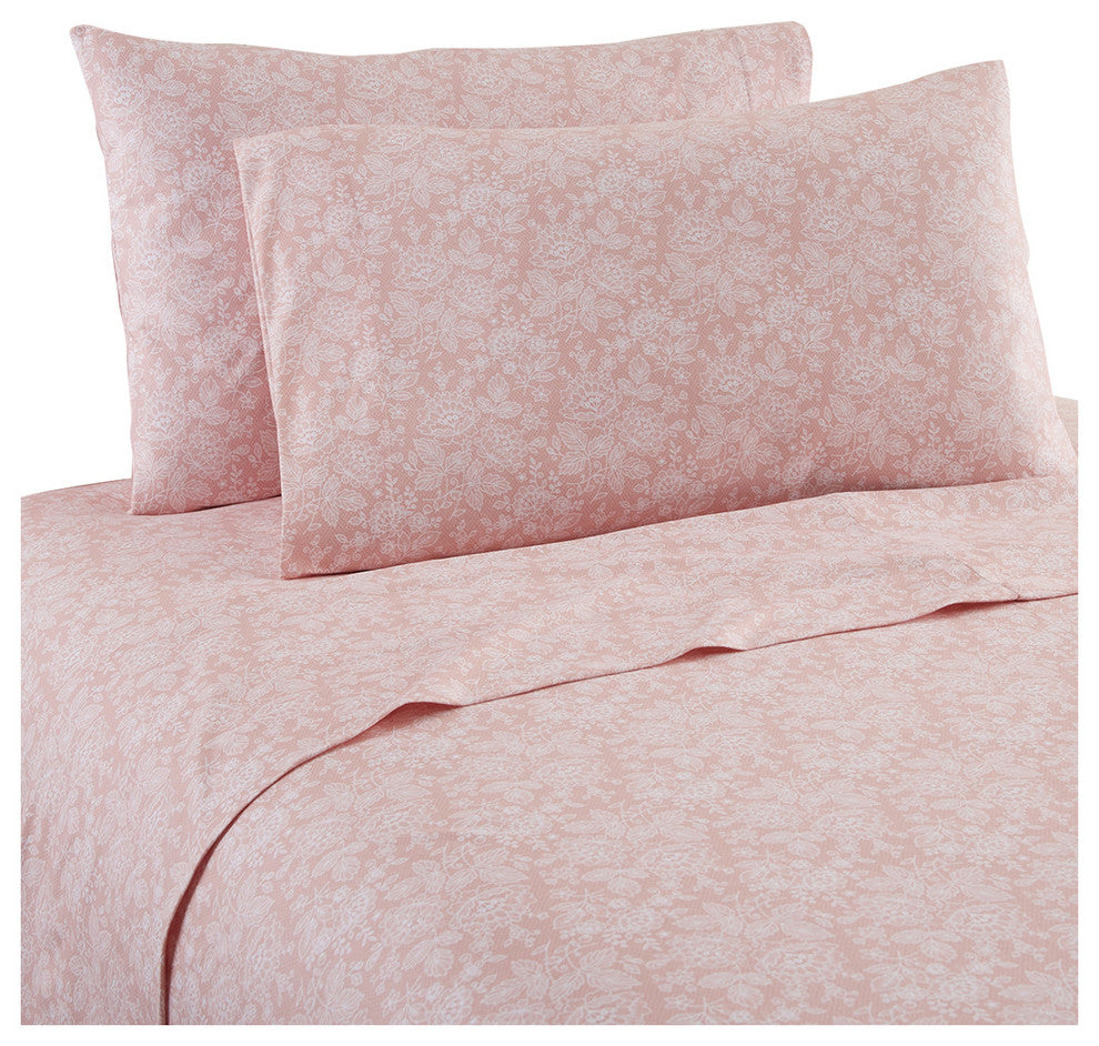 Enchantment Micro Flannel Sheet Set, Rose, California King