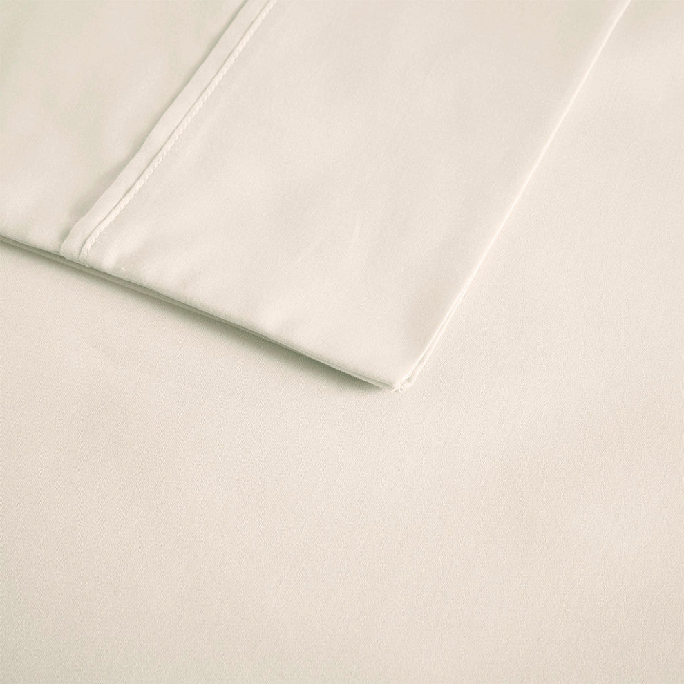 Beautyrest 600 Thread Count Cooling 4-Piece Sheet Set, Ivory, Full