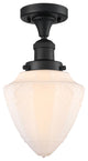Innovations 517-1CH-BK-G661-7 1 Light Semi-Flush Mount, Matte Black