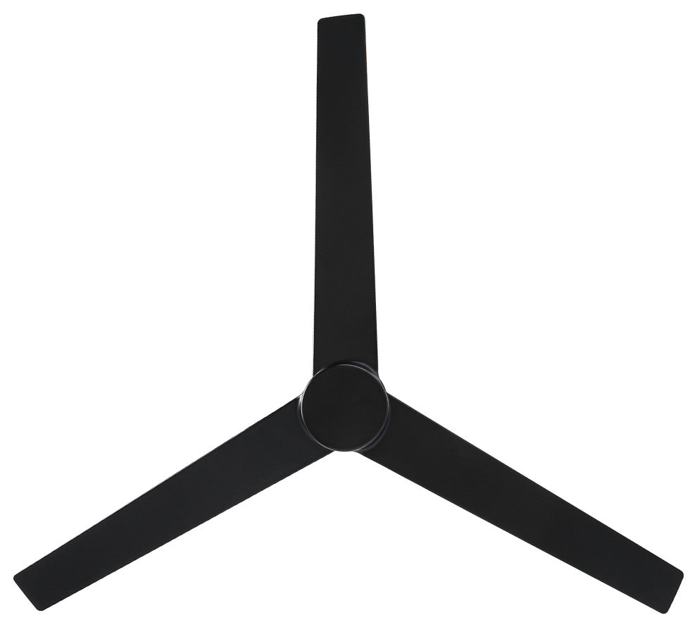 54-inch Industrial Ceiling Fans without Light, Black