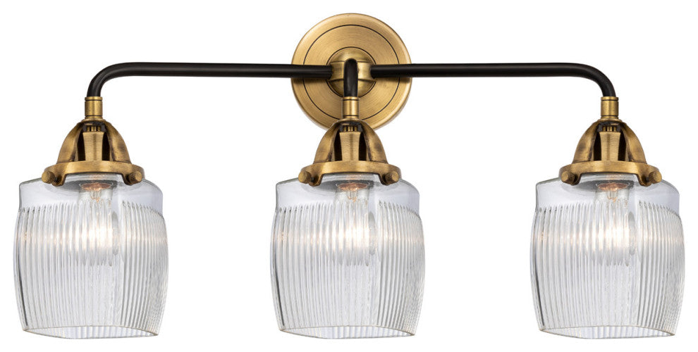 Innovations 288-3W-BAB-G302-LED 3 Light Vanity Light, Black Antique Brass