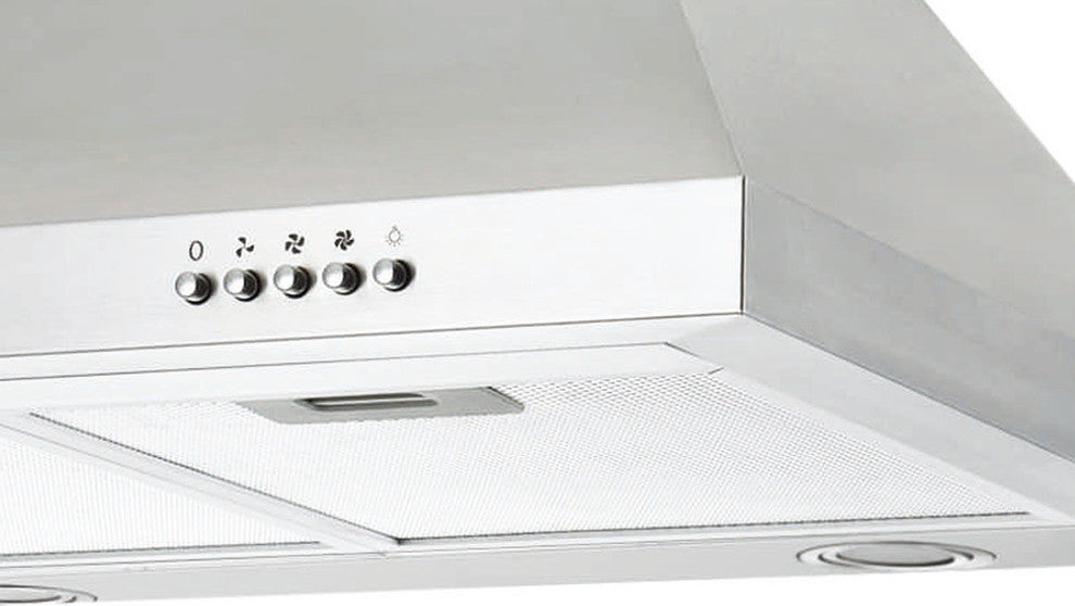 Pyramid Stainless Steel Wall-Mounted Range Hood, 30"