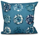 Gypsy Floral 2, Floral Print Pillow, Blue, 26"x26"