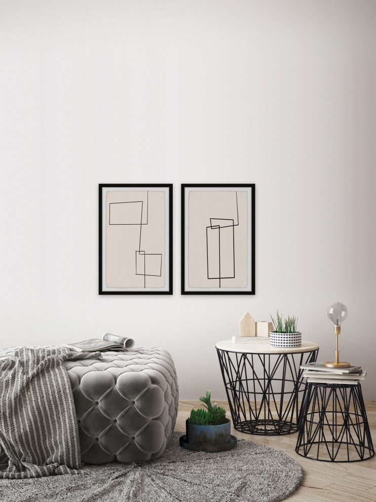 Unbroken Lines Diptych, 2-Piece Set, 24x36 Panels