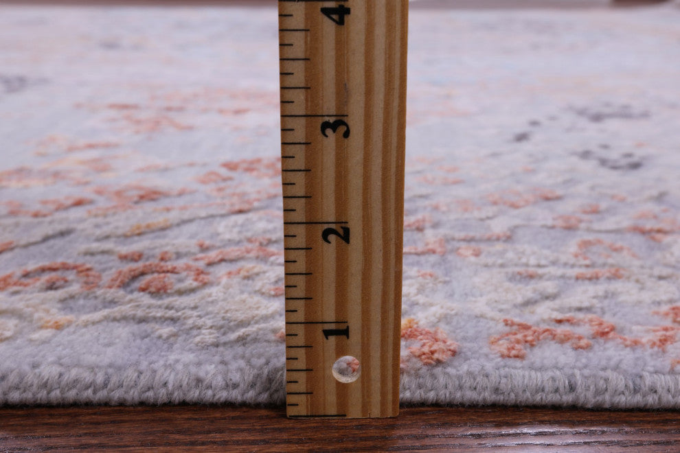 7' 9" X 10' 3" Modern Wool and Silk Hand Knotted Rug Q9249