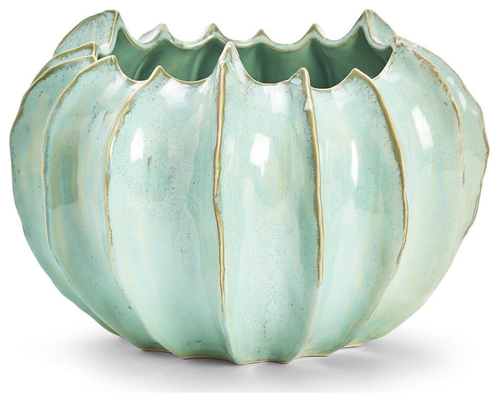 Two's Company Large Celadon Gourd Ceramic Vase