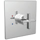 Lura Shower Valve Trim With Cross Handle, Polished Chrome