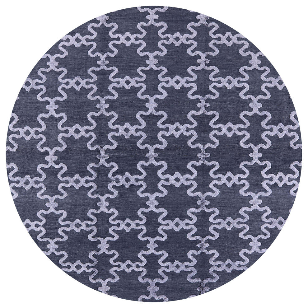 Ahgly Company Indoor Round Mid-Century Modern Area Rugs, 4' Round