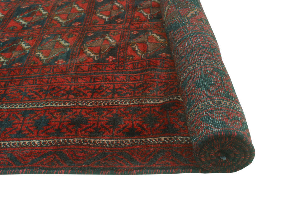 Fine Vintage Distressed Marc Rust/Navy Rug, 3'9x5'10