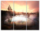 "Evening at Morning Glory Pool" Photo Canvas Print, 3 Panels, 36"x28"