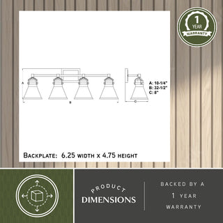 Mason 4 Light Vanity Charcoal Black