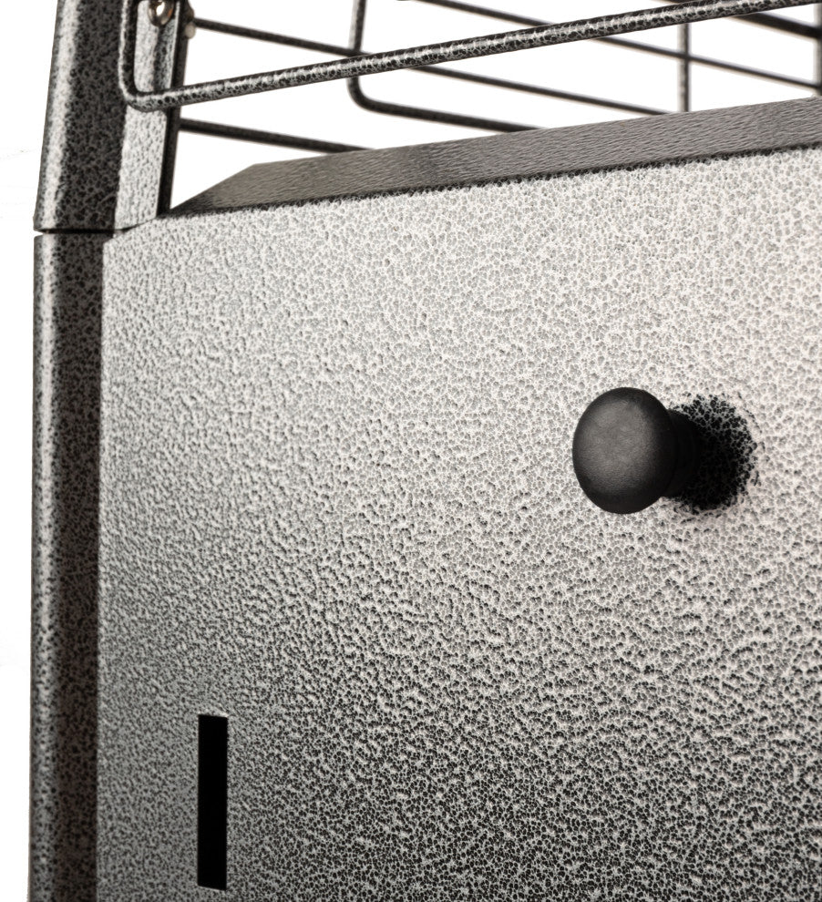 Square Pyramid Flame Patio Heater in Hammered Platinum