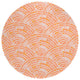 Indoor/Outdoor Seabreeze SZ7 Salmon Machine Washable 8' x 8' Round Rug