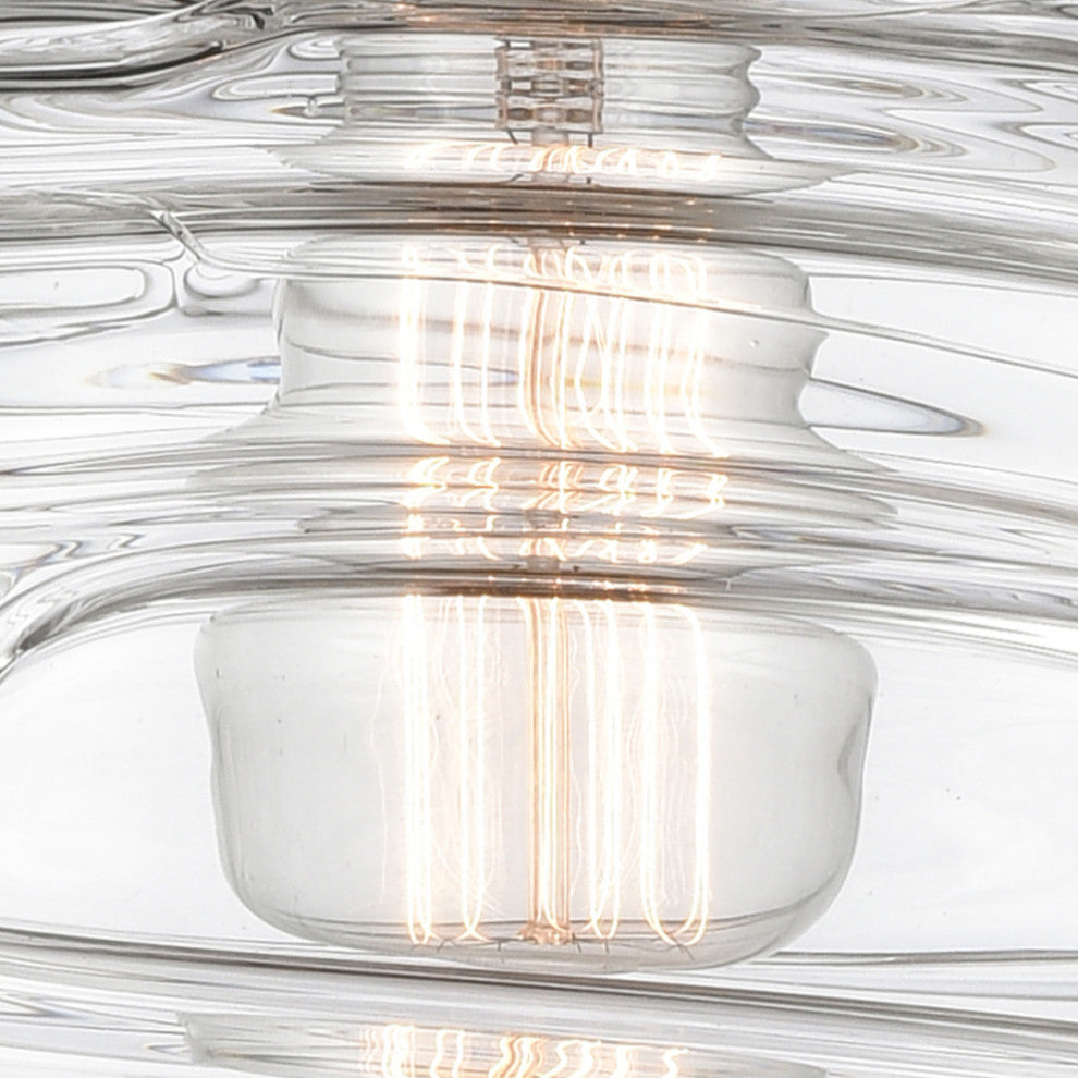 Athens Deco Swirl 4 Light Bathroom Vanity Light, Oil Rubbed Bronze, Clear Deco