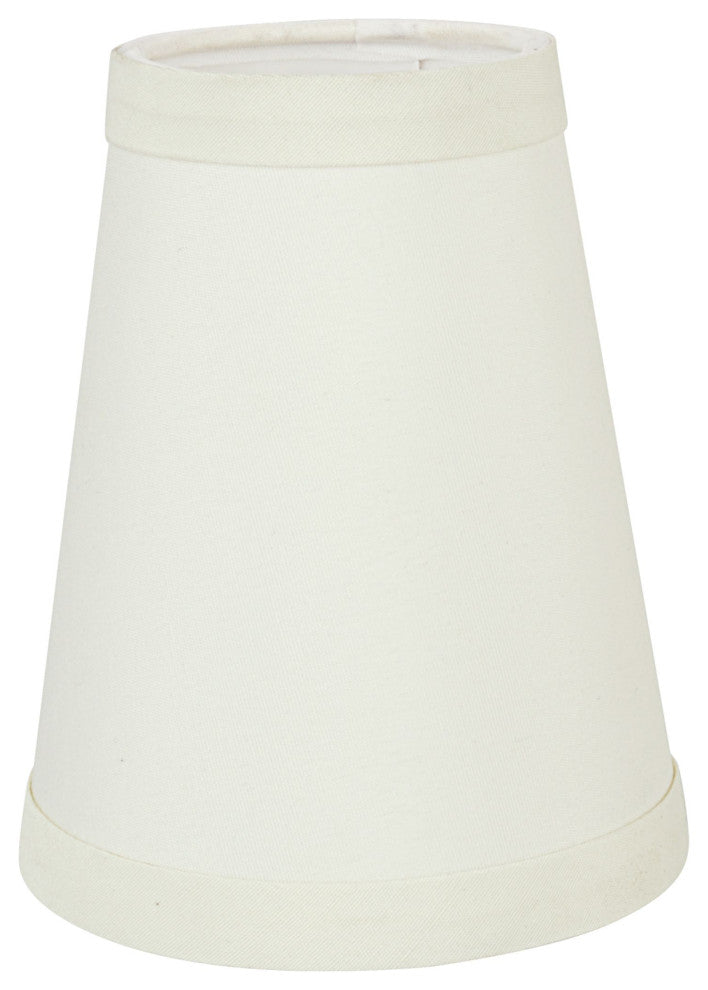 Aspen Creative 32666-X Hardback Empire Clip-On Lamp Shade in White 2 1/2"x4"x5", Pack Set of 2