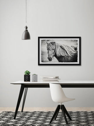 "Beautiful Mane" Framed Painting Print, 12"x8"