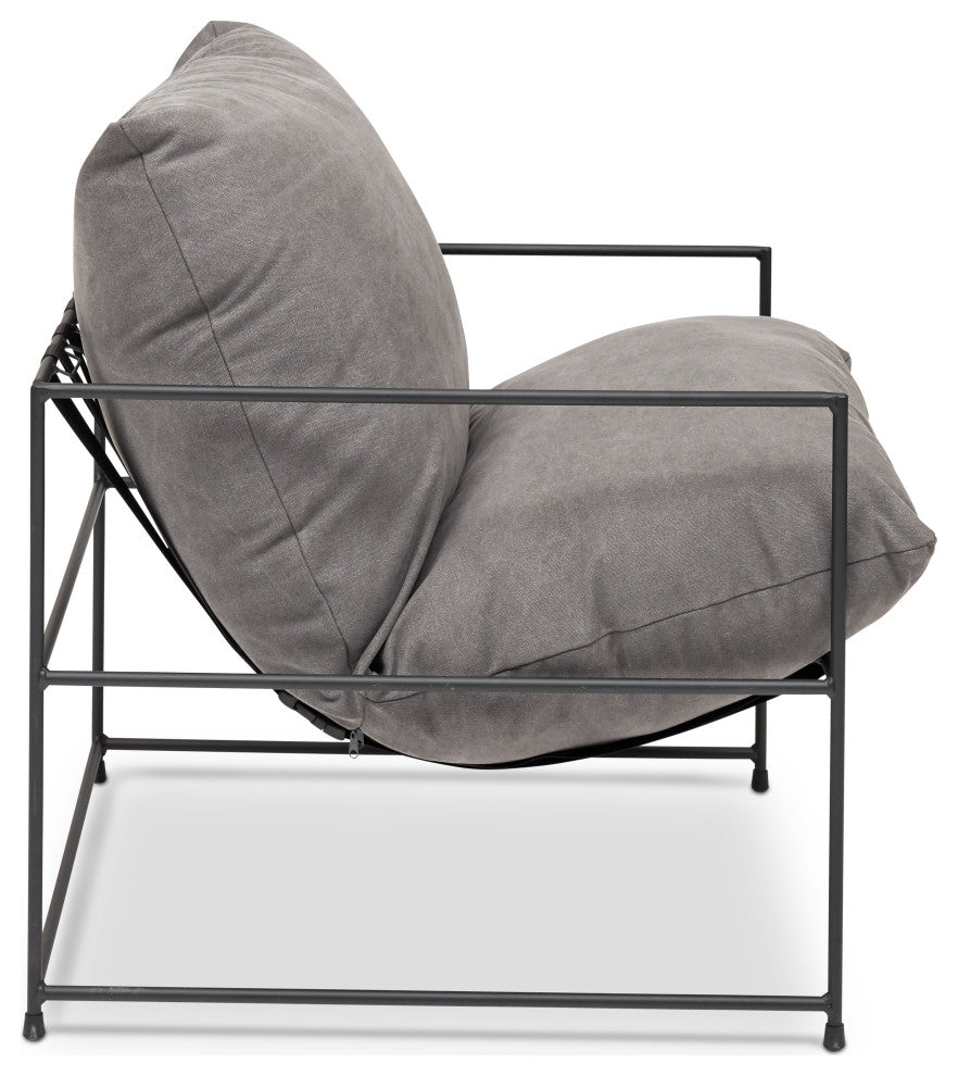 Trent Accent Chair, Washed Gray