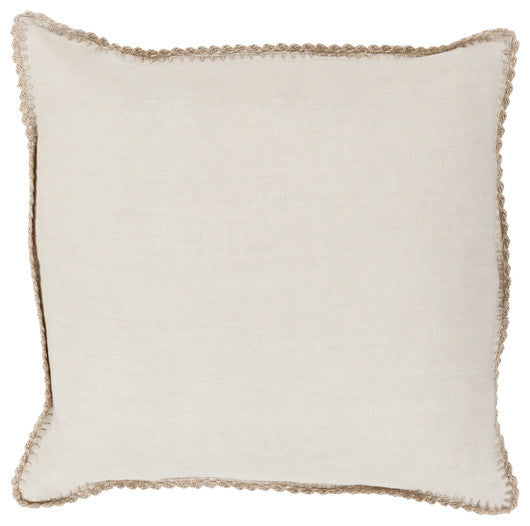 Surya Elsa Throw Pillows, Beige, Khaki, 22" x 22", Pillow Cover Only